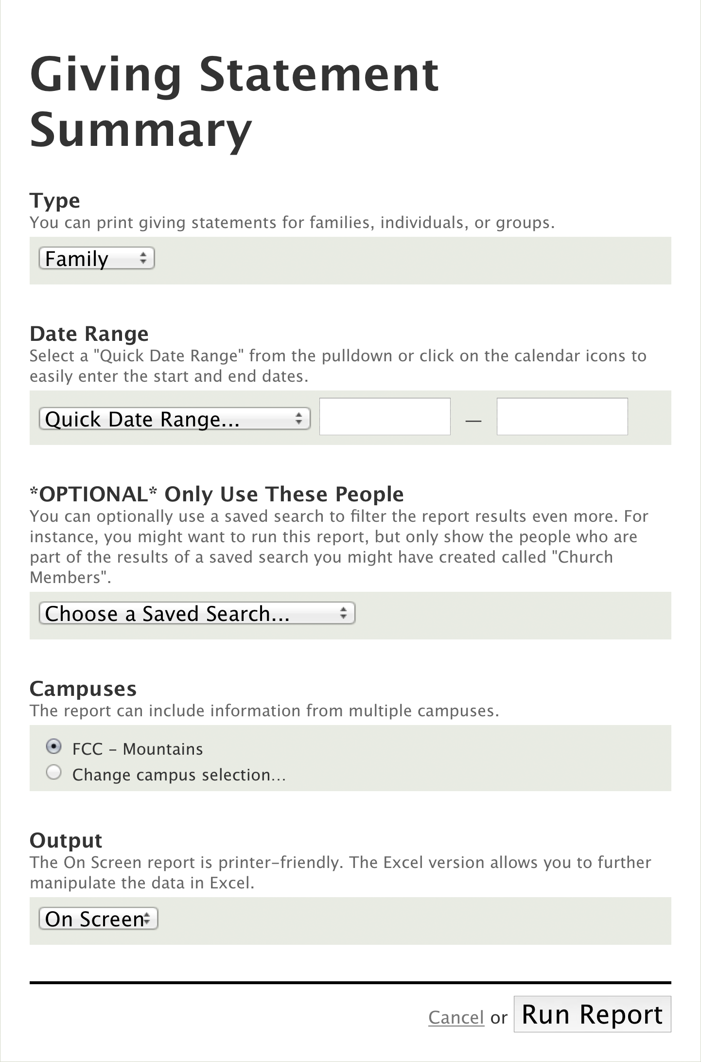 Church Financial Policy Template